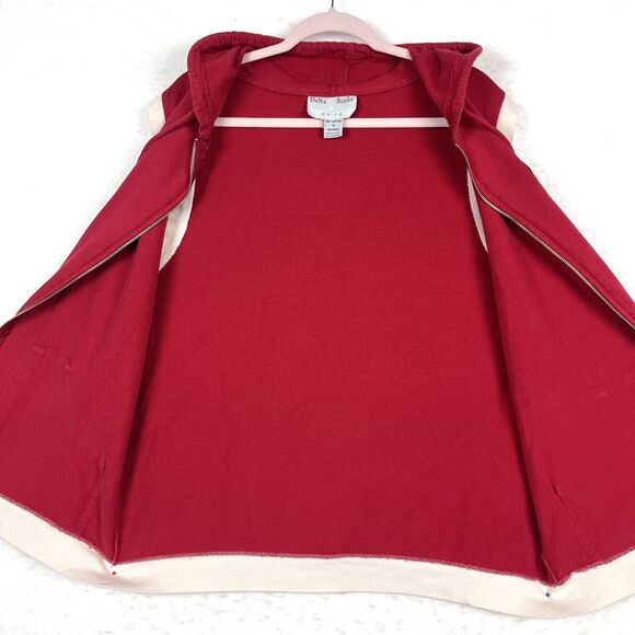 VTG Delta Burke Bodywear Hoodie Vest Womens SZ 1X Red Zip 90s Retro Activewear - Picture 3 of 9
